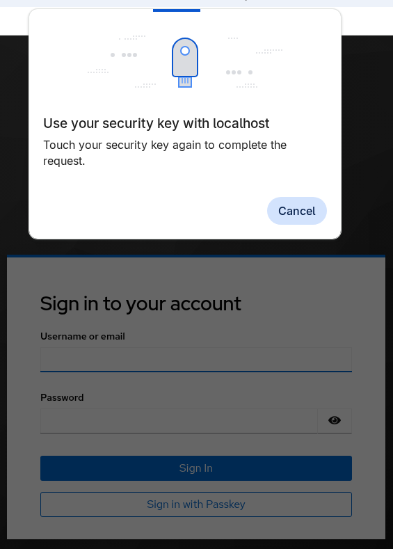 Touch the key to activate transfer