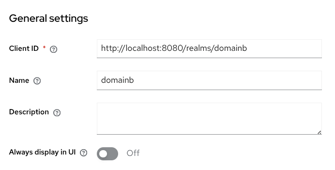 Client that represents domainb in domaina