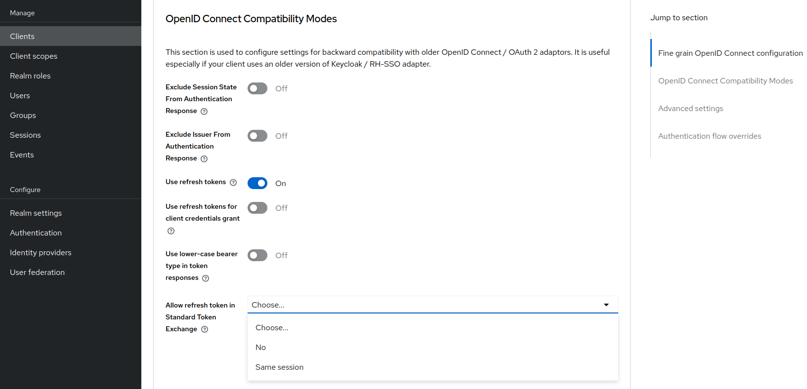 Enabling refresh token in Token Exchange