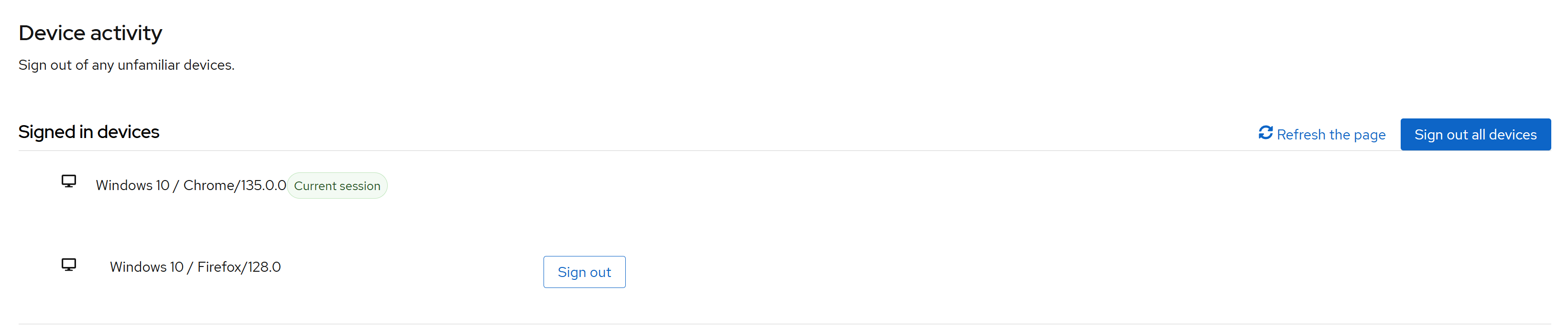device activity after